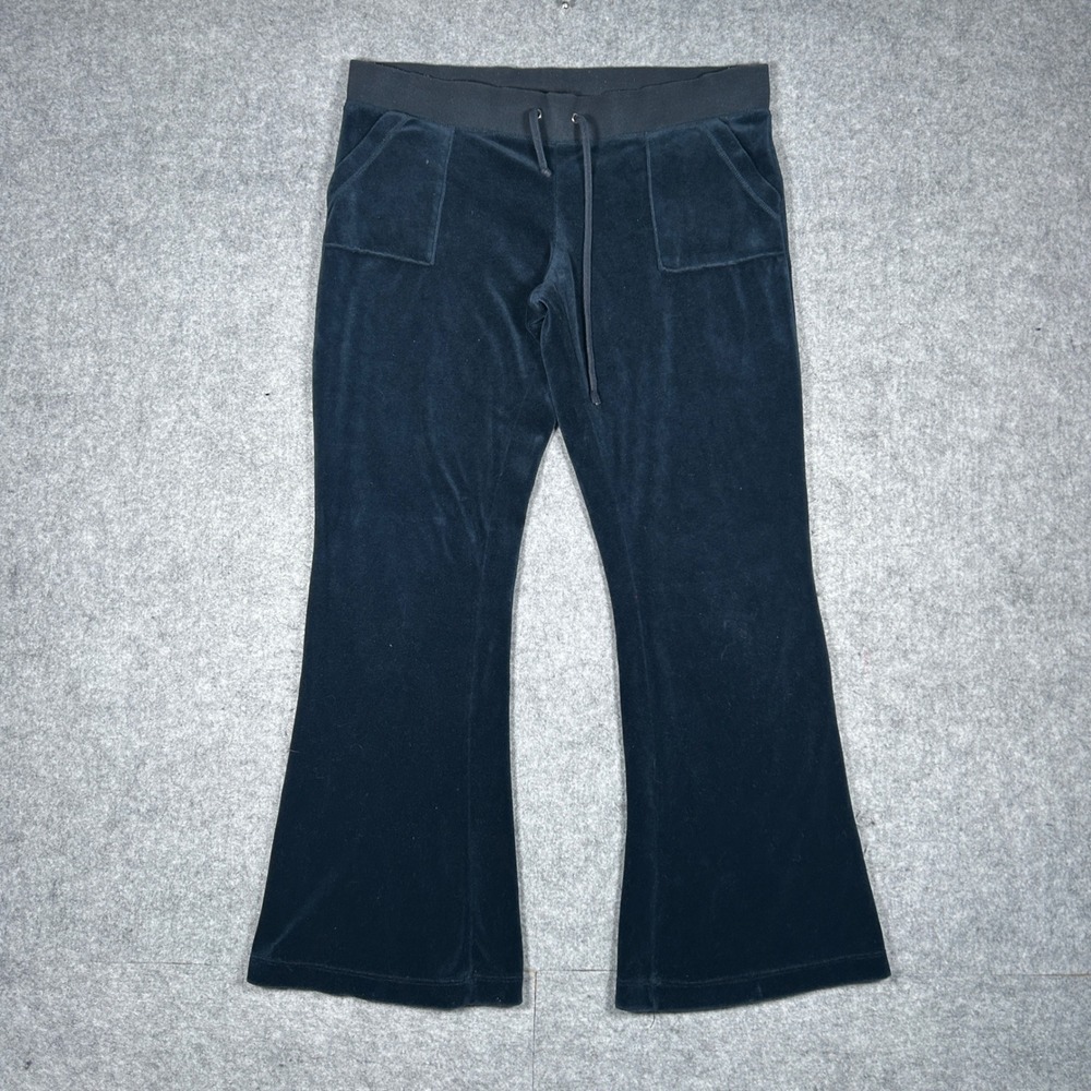 Vtg Juicy Couture Velour‎ Track Pants Women Small purple Low Rise Flared 2000s